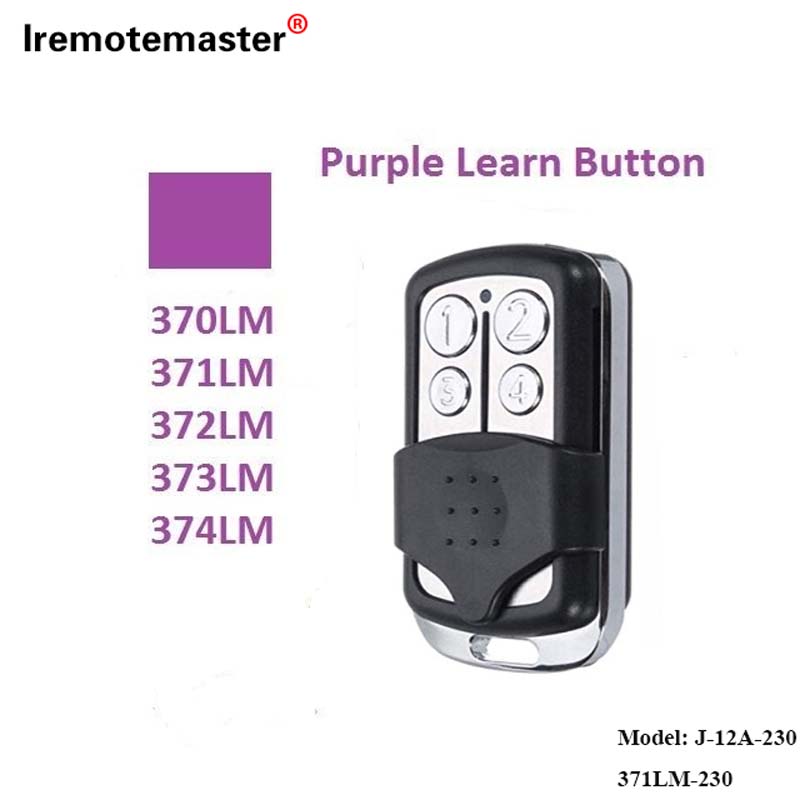 ለ 370LM፣ 371LM፣ 372LM፣ 373LM፣ 374LM ሐምራዊ ተማር አዝራር 315 ሜኸ ሮሊንግ ኮድ